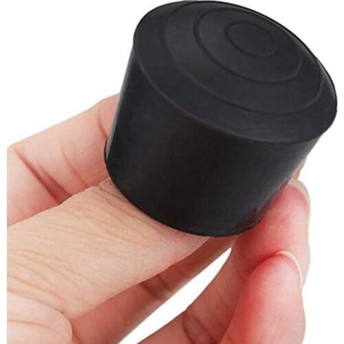 24 PCS 22 cm Round Chair Leg Tips Caps Anti-Slip Black Rubber Table Feet Covers Chair Leg Protectors