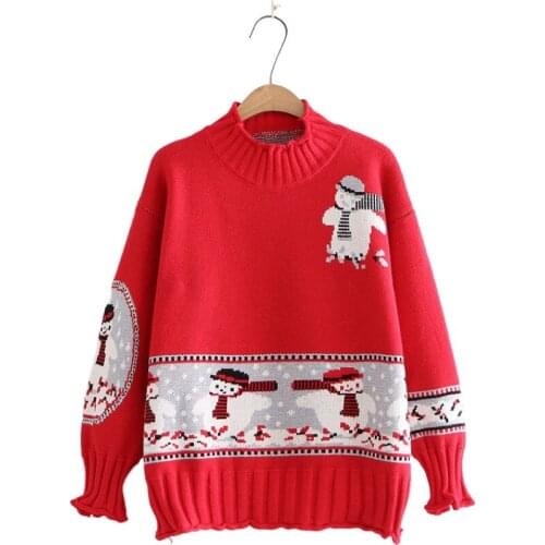 New Women Embroidery Harajuku Knitted Sweaters 2020 Winter Thick Warm Knit Jumpe Girls Sweater Jacquard 2011529