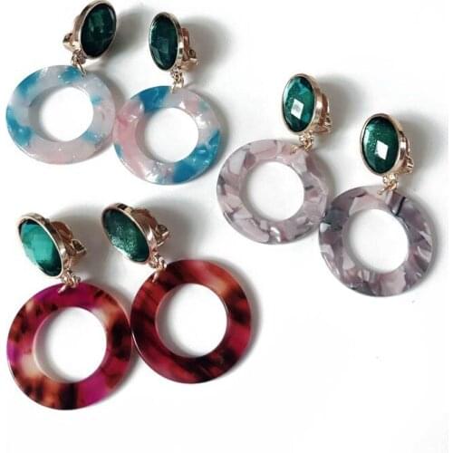 New Round Three Colors Elegant Sweet Hot Selling Clip Earring