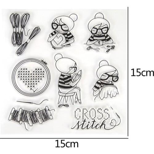 New Style Cross Stitch Transparent Silicone Clear Stamp For Scrapbooking DIY Craft Decoration Soft Stamp Photo Album Hot 2020
