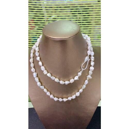 45cm 85cm Baroque Freshwater Pearl Necklace Keshi Pearl With Elegant Clasp Sweater Necklace Women Gifts