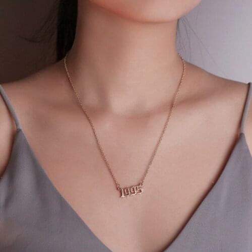 Personalize Year Number Necklaces for Women Custom Pendant Necklace Jewelry Commemorat Gift