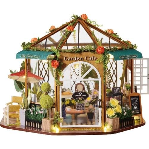 Wisdom House Diy Cabin Coffee Production Assembly Model Toys Creative Ornaments Birthday Gifts Home Living Room Decoration