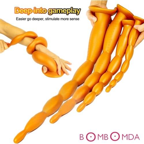 Super long Dildo Soft Silicone Anal Plug In-depth G Spot Stimulation Butt plug Anal Stick Long Dildo Adult Sex Toy For Women Men