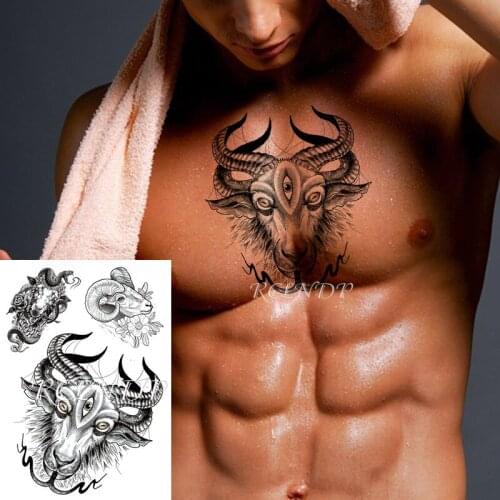 Waterproof Temporary Tattoo Sticker Three-eyes Sheep Snakes Animal Flower Fake Tatto Flash Tatoo Arm Leg Art for Women Men