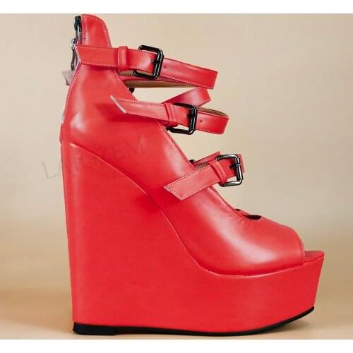 SEIIHEM SUPER Women Platform Wedges Pumps High Heels Height Increase 2021 Summer Sandals Ladies Shoes Woman Big Size 43 44 47 52