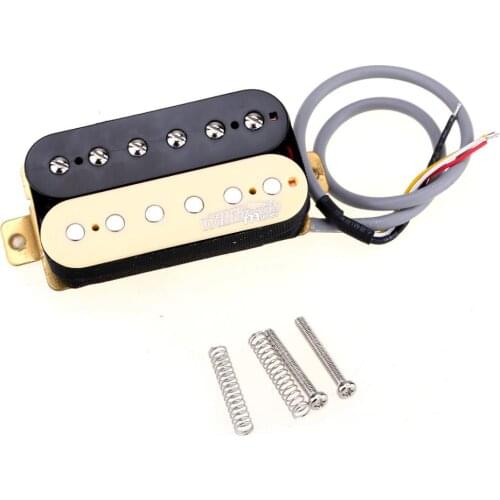 Wilkinson Classic Tone Ceramic Overwound Open Style Humbucker Neck Pickup for Electric Guitar, Zebra