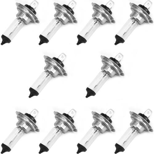 10 Pcs 12V 55W 6000K Car H7 Xenon Headlight Halogen White Light Lamps Bulbs Lot For LED Headlight Fog Light Mitsubisi Launcher