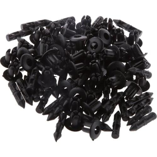 100Pcs 6mm Hole Nylon Bumper Fastener Rivet Clips, Fender & Bumper Shield Retainer for GSXR 1300 1000 750 600