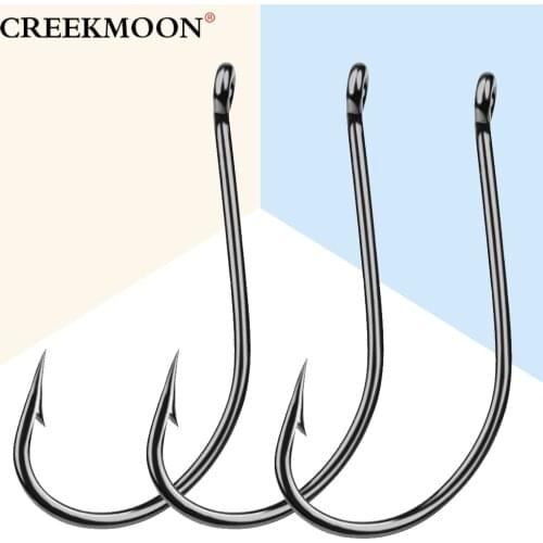 100PCS Fish Hook Brand Maruseigo Fishing Hook Jig Series 5#-6/0# Freshwater Spear Offset Fishing Bait Hook Bass Set Fishhooks
