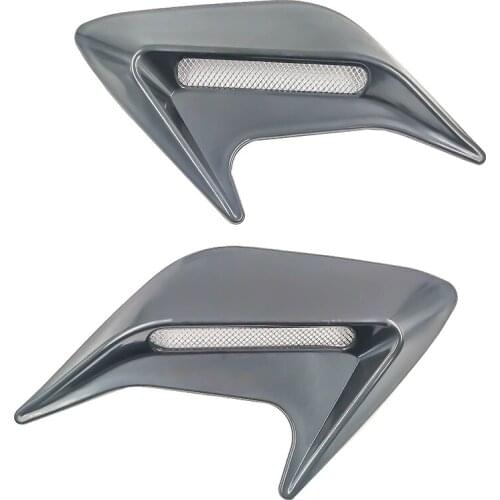 2pcs Shark Car Gill Simulation Exhaust Port Side Air Scoop Outlet Flow Intake Hood Vent Bonnet Car Styling Exterior 3D Sticker