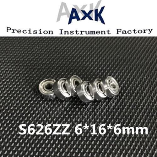 2019 New Rushed S626zz Abec-3 (10pcs) 6x19x6mm Stainless Steel Bearing 626zz/ss