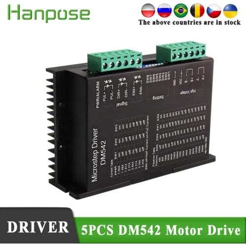 5pcs Free shipping 1.0A for 57 Series Motor DM542 Motor Driver VDC20-50V Controller Leadshine 2-phase Digital Step Motor Driver