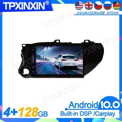 128GB Android10 For Toyota Hilux 2016 2017 2018 Head Unit Car Multimedia Player Auto Radio Tape Recorder GPS Navigation DSP IPS