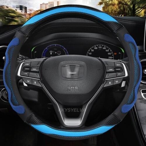 PU Leather Car Steering Wheel Cover Customized Size for Honda Civic CRV XRV ACCORD 2016 ~ 2019 2020 10th Generation High Quality