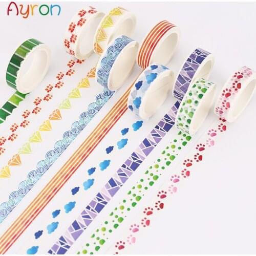 15MM*7M Watercolor series Decoration Japanese Decorative Washi Tape DIY Scrapbooking Masking Tape School Office Supply