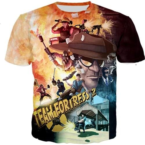 Team Fortress 2 Art T Shirt Men/women 3D Printed T-shirts Casual Harajuku Style Tshirt Streetwear Tops