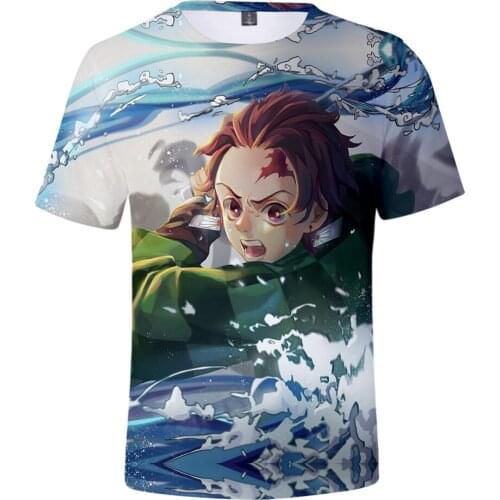 2020 Arrive Ghost Blade 3D T-shirt men women Casual Hot Short Sleeve Summer 3D Print Demon Slayer boys/girls Hip hop t shirt