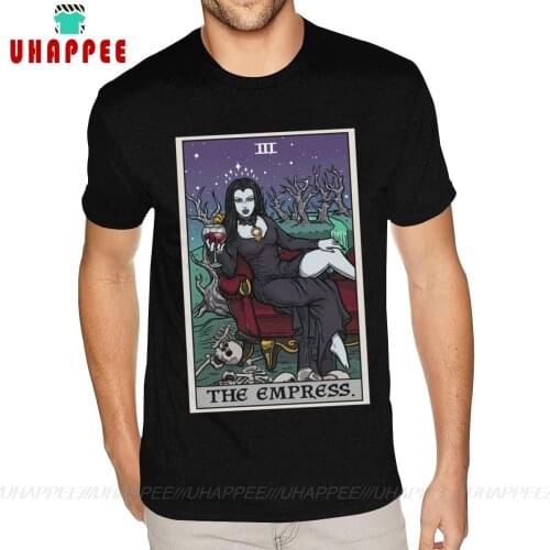 Short Sleeve Round Neck Organnic Cotton The Empress Tarot Card Halloween Vampire Gothic Couple TShirt Best Man S Tee Shirt