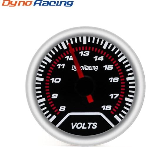 Dynoracing Volt meter 2"(52mm) Smoke lens 8-18 volts gauge voltage gauge Car meter BX101232