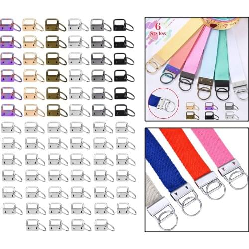 KeyFob Hardware Set, 40/42pcs Key Fob Hardware with Split Ring for Wristlet Keychain, Key Lanyard and Key Chain Making Supplies
