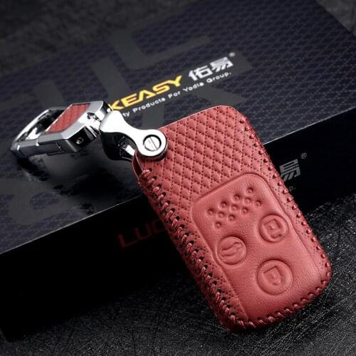 Luckeasy Leather Key Cover for honda accord 2010-2013 civic 2012/2014 spirior 2009/2013r 2.4L holder case key3