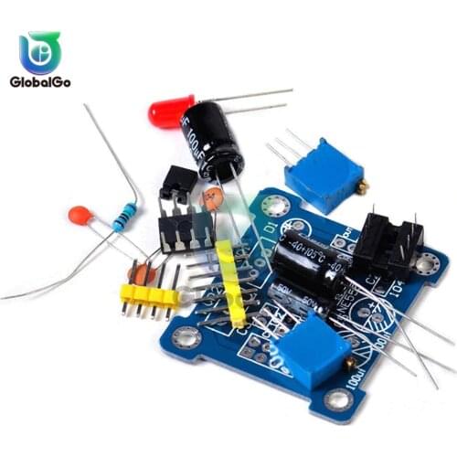 NE555 Pulse Generator Module DIY Kit Electric Capacity Fuse Adjustable Duty Cycle Frequency Square Wave Signal Generator