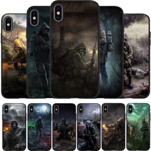Stalker Clear Sky Black TPU Silicone Soft Phone Case For iPhone 11 Pro Max X XS MAX 5 6 7 8 Plus