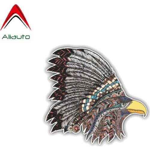 Aliauto Personality Car Sticker Indian Eagle Head Accessories Reflective Decal PVC Waterproof for Motorcycle Renault,11cm*10cm