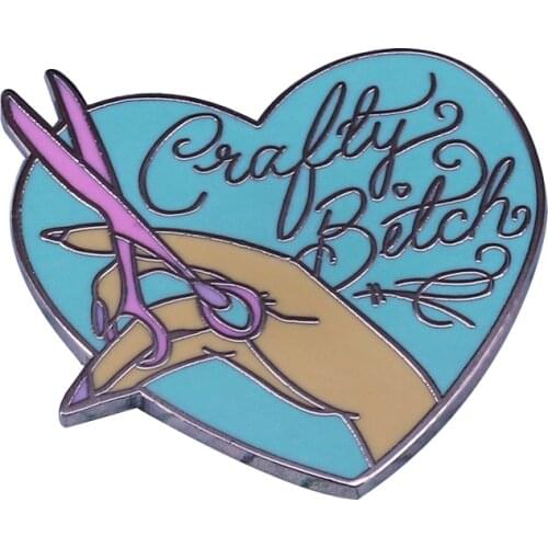 Scissors create art pin hair stylist paper crafters & fashion designers great addition