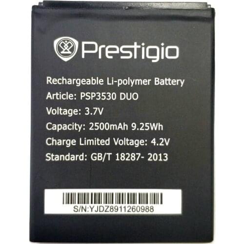 Original 2500mAh PSP3530 Replacement Battery For Prestigio Muze D3 E3 F3 PSP 3530 DUO PSP3531 PSP3532 DUO Muze A7 PSP7530 DUO