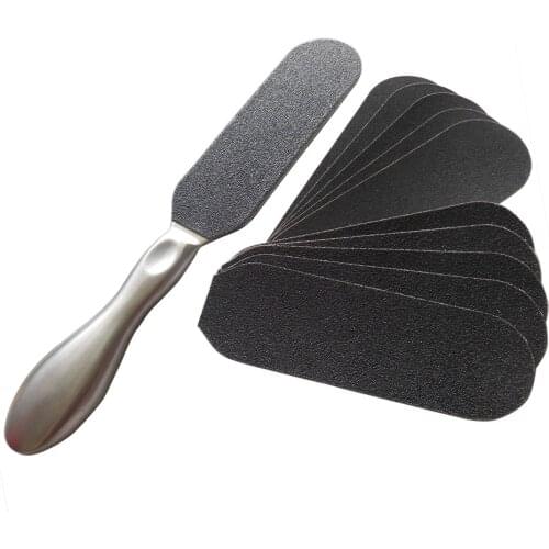 4Pcs foot file Pedicure Rasp, Stainless Steel Foot File Callus Remover+40Pcs Replacement pads pedicure tool