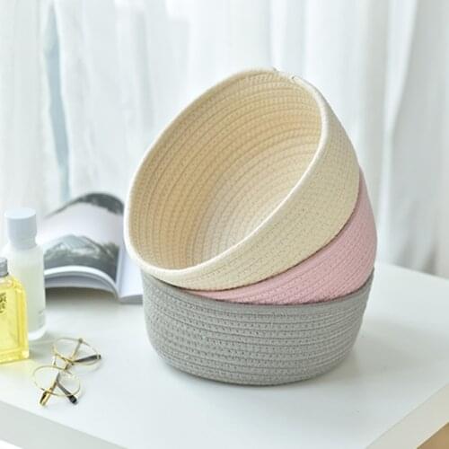 Portable Unique Hand-woven Laundry Basket Household Convenient Laundry Basket Round Storage Basket For Sundries