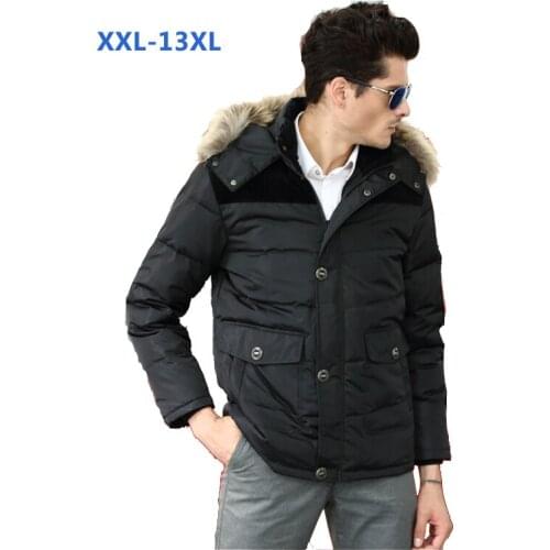 New arrival thickening male obese fur collar down coat outerwear plus size XL- 5XL 6XL 7XL 8XL 9XL 10XL 11XL 12XL 13XL