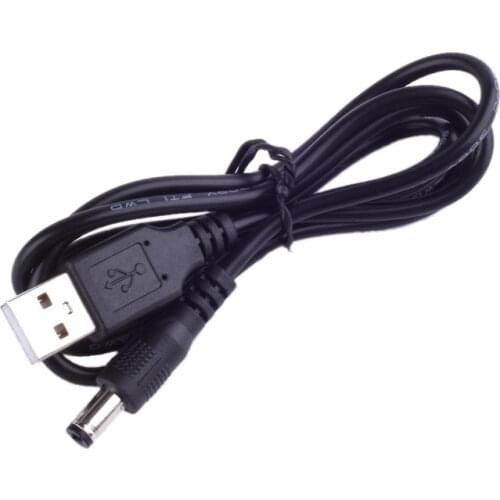 DC Power Plug USB Convert To 5.5*2.5mm/DC 5.5x2.5 White Black L Shape Right Angle Jack With Cord Connector USB Cable