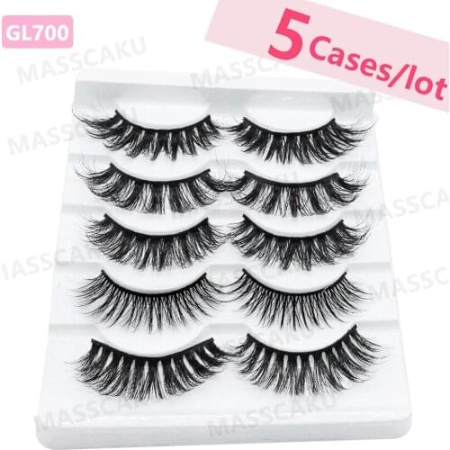 5pcs/lot NEW 5 pairs Mink Eyelashes 3D False lashes Thick Crisscross Makeup Eyelash Extension Natural Volume Soft Fake Lashes