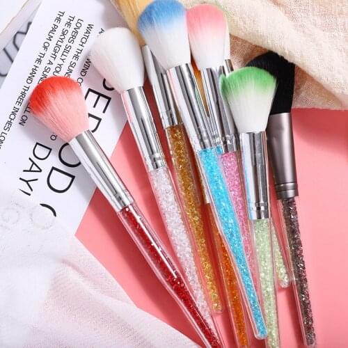 With Drill Multi Purpose Nail Art Clean Tool 1Pcs Remove Dust Powder for Nail Care DIY Handmade Nail Brush Long Handle