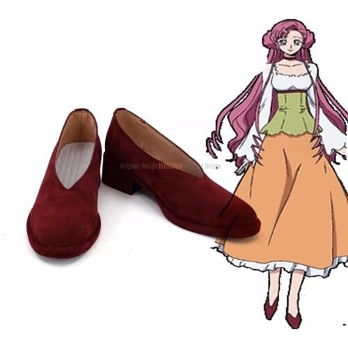 Euphy Shoes Cosplay Code Geass Euphemia li Britannia Cosplay Boots Red Shoes Custom Made