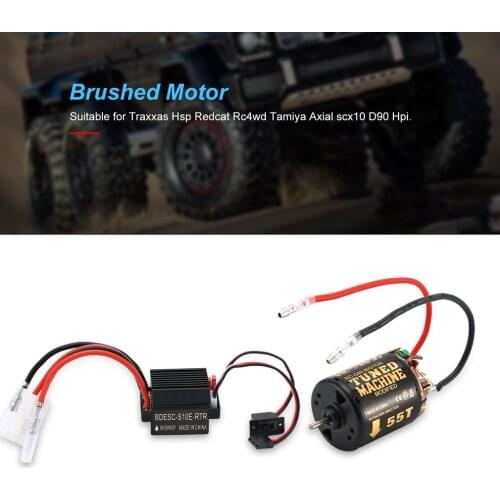 RC 540 35T 45T 55T Brushed Motor With 320 Speed Controller Waterproof ESC for RC Car Rock Crawler Axial SCX10 Model