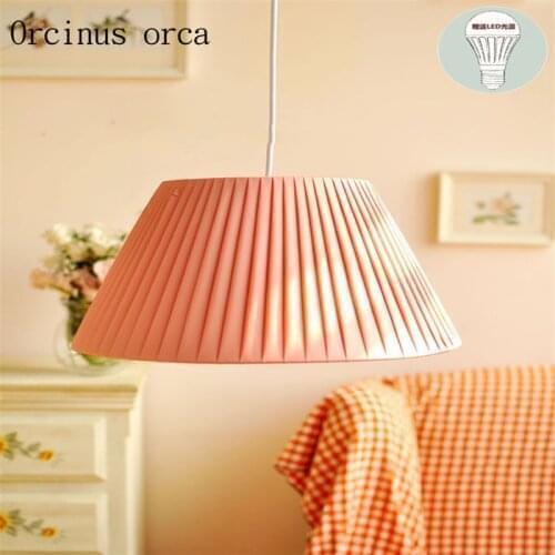 Nordic modern minimalist coloured fabric chandelier restaurant cafe childrens room lamp creative small fresh chandelier