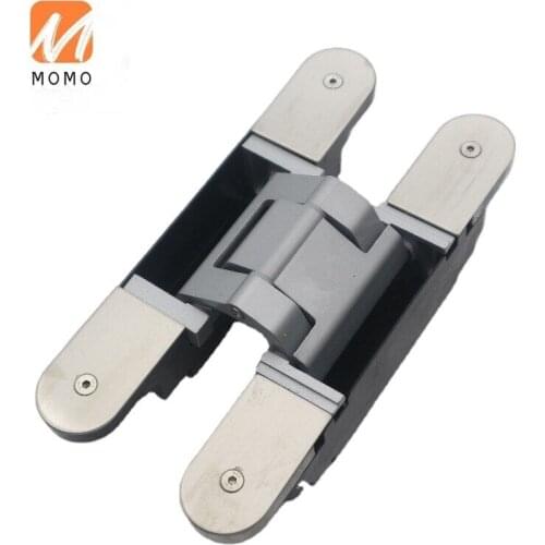 Hidden Invisible Silver 3D Adjustable 180 Degree Concealed Door Hinge