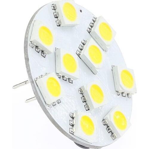 G4 10LED Light Round Board SMD 5050 Wide Volt 12VDC 12VAC 24VDC 24VAC Back Pin White Warm White 5pcs/lot