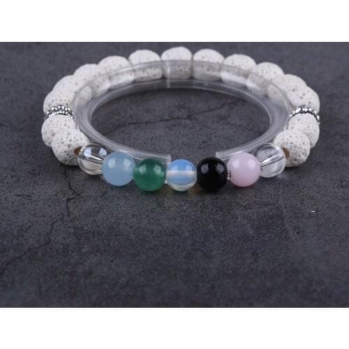 Hot white volcanic stone versatile bracelet