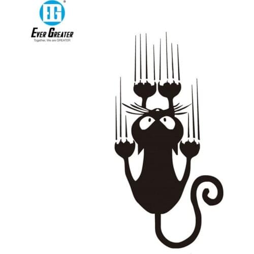 EverGreater Waterproof Cat Pattern Car Sticker Funny Animal Vinyl Decal Car Window Bumper Stickers #B1308