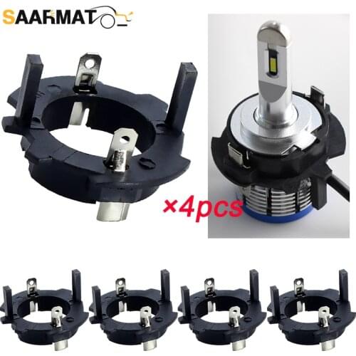 SAARMAT 4PCS H7 led headlight retainer clip for Volkswagen OldJetta Sagitar golf 5 led h7 adapter headlamp socket h7 bulb holder