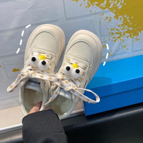 Shoes Woman 2021 New Origional Womens Cute Big Head Shoes Thick Bottomed Round-Toe Extra High Versatile Cute White Shoes