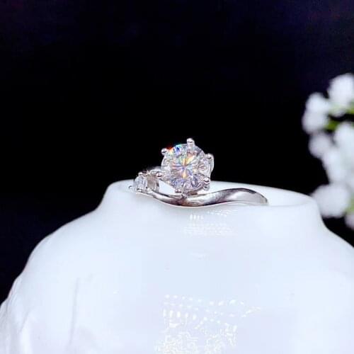 2020 new crackling moissanite ring for women jewelry engagement ring for wedding 925 silver ring birthday gift
