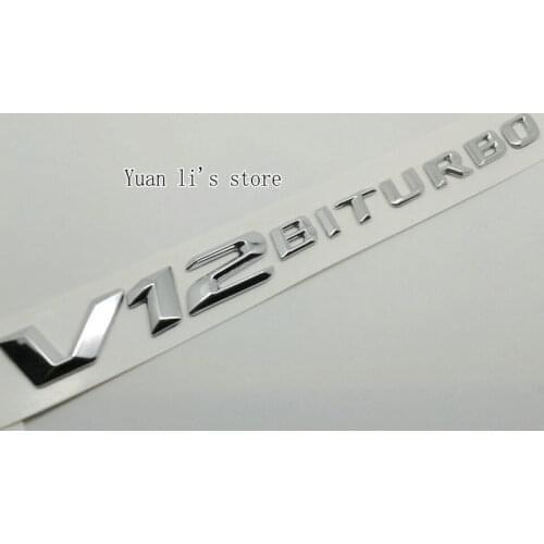 1 Pcs Car Badge Emblem Genuine 'V8 BITURBO' for E63 ML63 CLS63 GL63 V6 BITURBO CAR EMBLEM STICK Car Styling