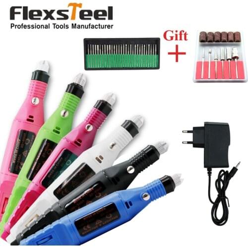 100V-240V Electric Carving Pen Polish Grinding Driling Tools Manicure Nail Art Grinder Drill Rotary Power Tool with Accessories
