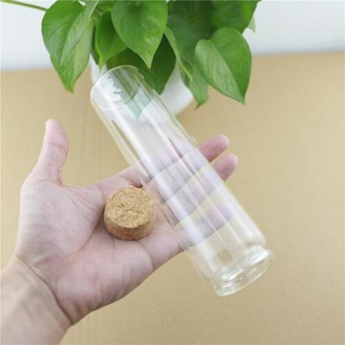 12pcs/lot 47*180mm 240ml Cork Stopper Glass Bottles Spicy Storage Jar Bottle Containers Glass spice storage Jars Vials DIY Craft